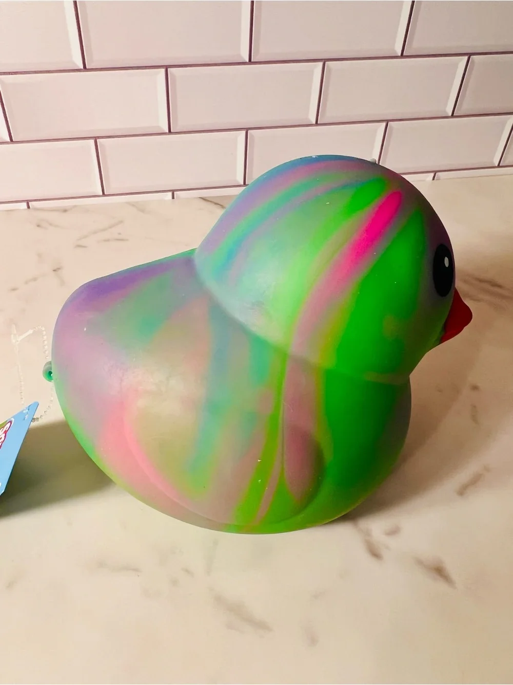 Squeezy Rainbow Duck Squishy Toy - Multicolor - Picture 4 of 6